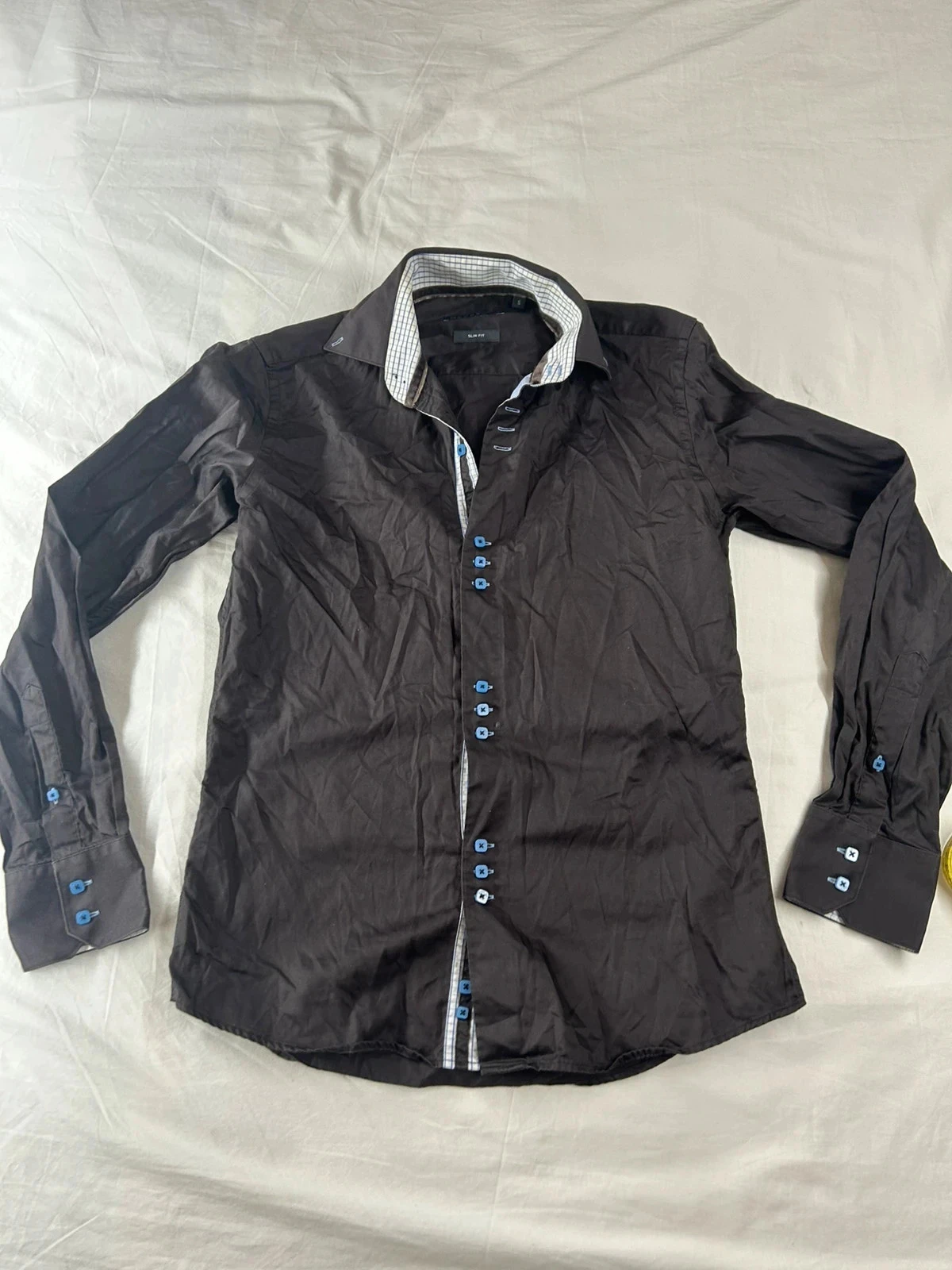 Chemise unie noire devred slim fit